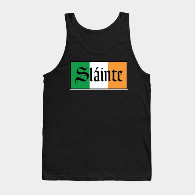 Slainte Irish Flag T-Shirt Tank Top by HolidayShirts